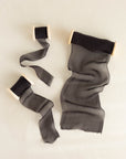 Gauze Silk Ribbon (Slightly Thicker):Midnight Charcoal