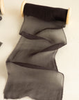 Gauze Silk Ribbon (Slightly Thicker):Midnight Charcoal