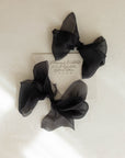 Gauze Silk Ribbon (Slightly Thicker):Midnight Charcoal