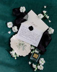 Double Sided Rollable Styling Surface / Silk Jacquard (Champagne Beige) x Velvet (Dark Green)