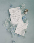 Double Sided Rollable Styling Surface / Linen (White) x Velvet (Light Blue)