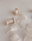 Gauze Silk Ribbon (Slightly Thicker):Linen Glow