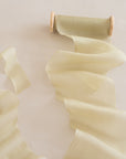 Gauze Silk Ribbon:Olive Yellow