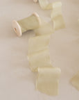 Gauze Silk Ribbon:Olive Yellow