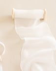 Gauze Silk Ribbon (Slightly Thicker):Pure White