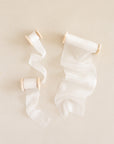 Gauze Silk Ribbon (Slightly Thicker):Pure White