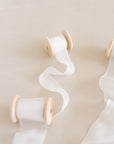 Gauze Silk Ribbon (Slightly Thicker):Pure White