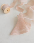 Marble Gauze Silk Ribbon:Rosy Cloud Haze