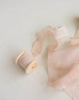 Marble Gauze Silk Ribbon:Rosy Cloud Haze