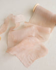 Marble Gauze Silk Ribbon:Rosy Cloud Haze