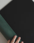 Double Sided Rollable Styling Surface / Linen (Black) x Velvet (Dark Green)