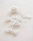 Crinkle Silk Ribbon:Pure White