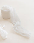 Crinkle Silk Ribbon:Pure White