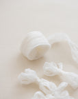 Crinkle Silk Ribbon:Pure White