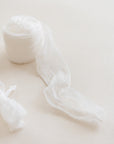 Crinkle Silk Ribbon:Pure White