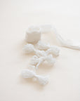Crinkle Silk Ribbon:Pure White