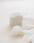 Crinkle Silk Ribbon:Pure White