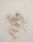 Crinkle Silk Ribbon:Sand Beige