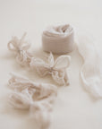 Crinkle Silk Ribbon:Sand Beige