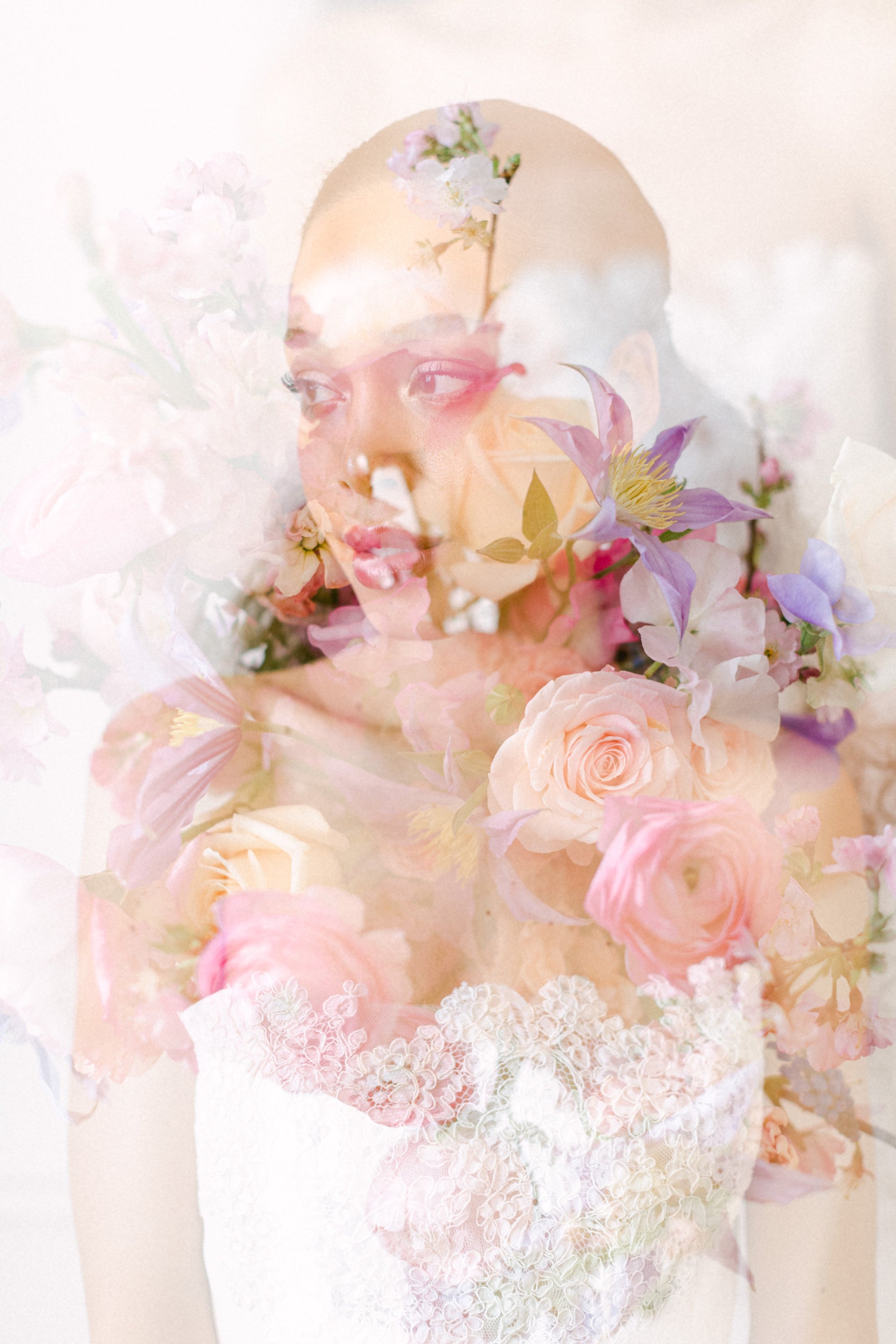 Cherry Blossom Bride bouquet Photo in Paris