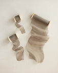 Gauze Silk Ribbon (Slightly Thicker)：Olive Brown