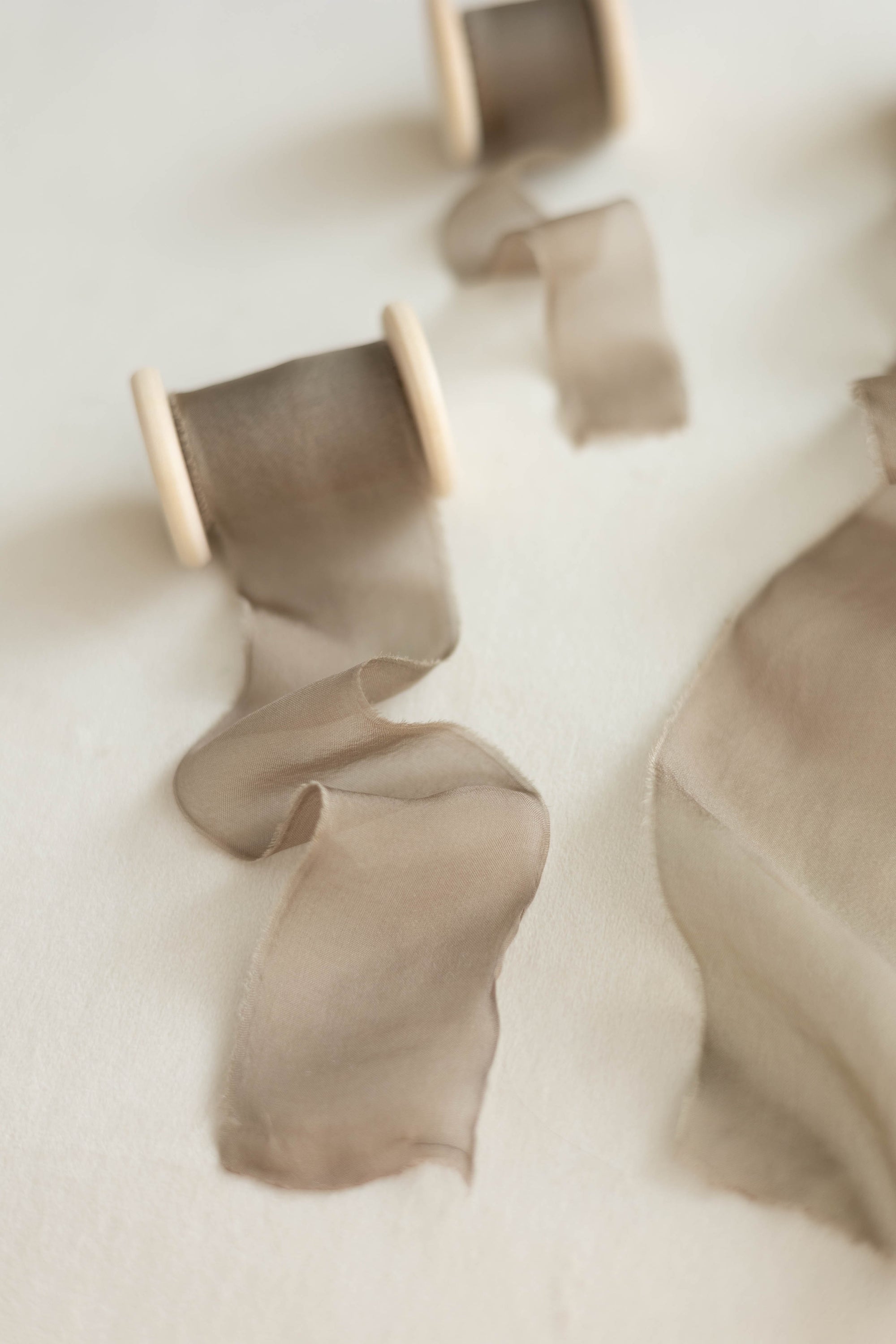 Gauze Silk Ribbon (Slightly Thicker)：Olive Brown
