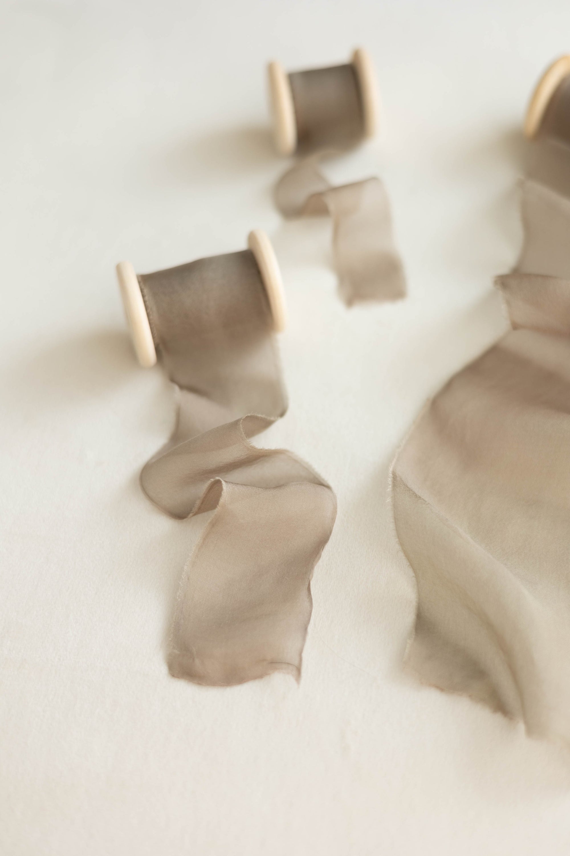 Gauze Silk Ribbon (Slightly Thicker)：Olive Brown