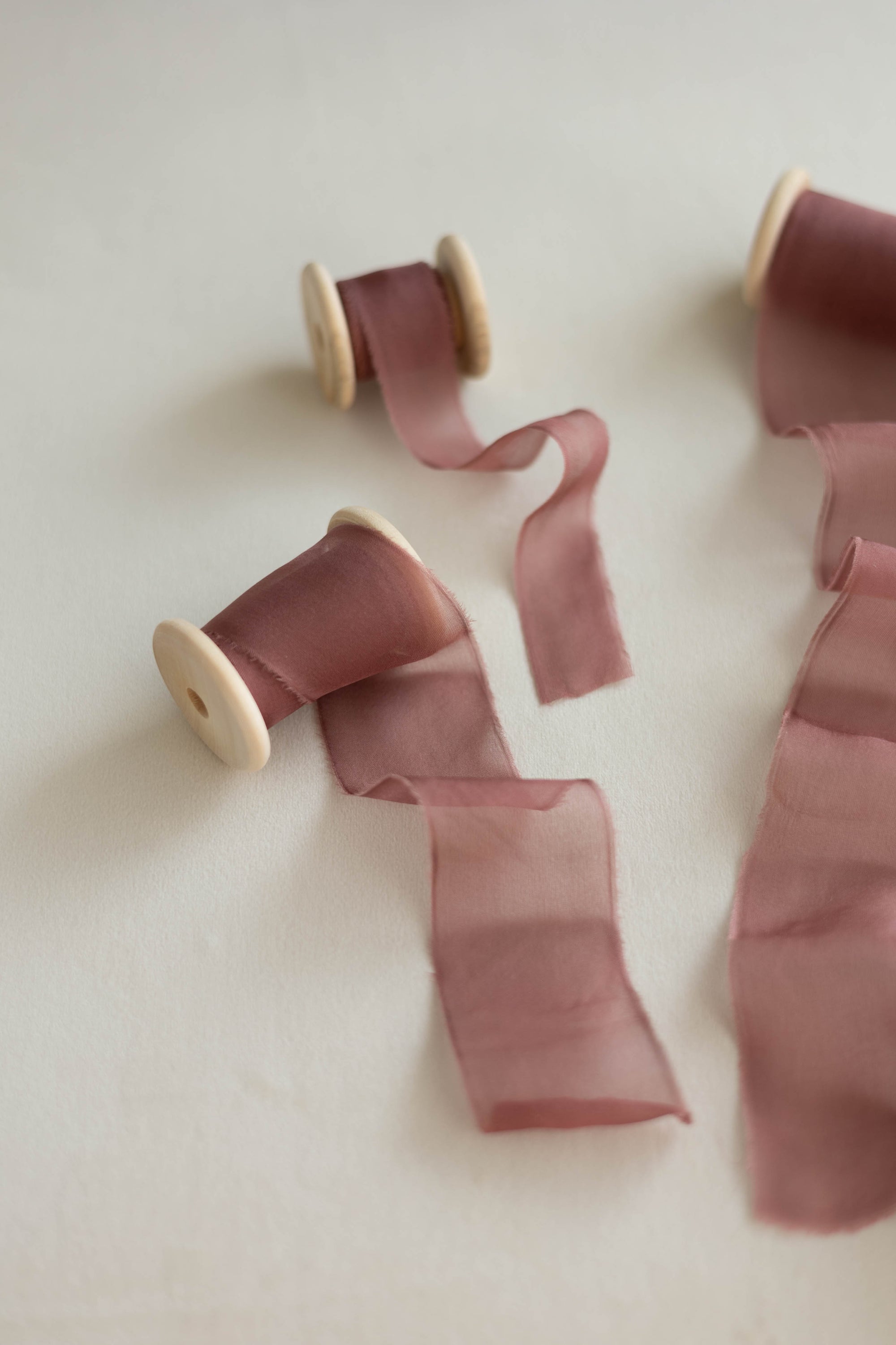 Gauze Silk Ribbon (Slightly Thicker)：Raspberry Chocolate