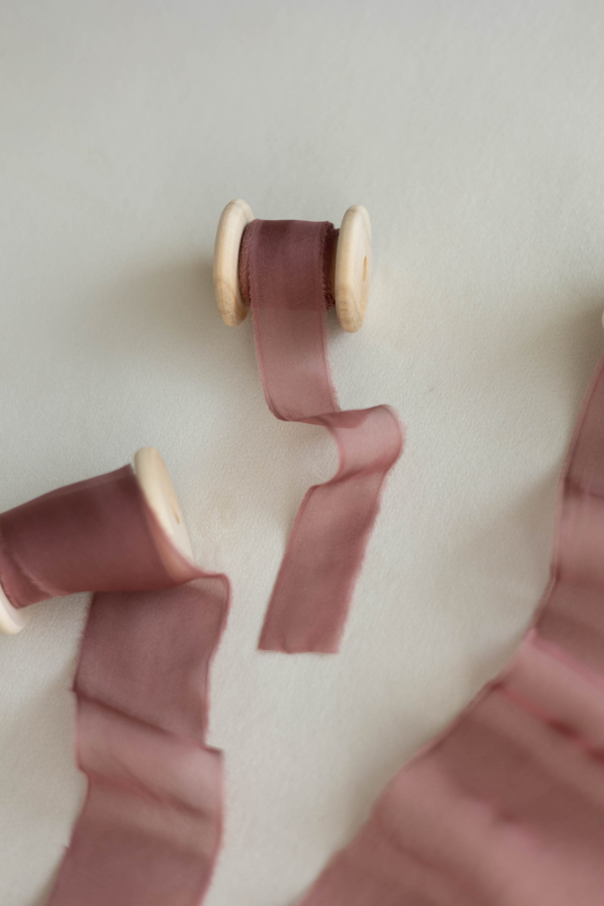 Gauze Silk Ribbon (Slightly Thicker)：Raspberry Chocolate
