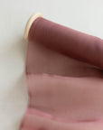 Gauze Silk Ribbon (Slightly Thicker)：Raspberry Chocolate