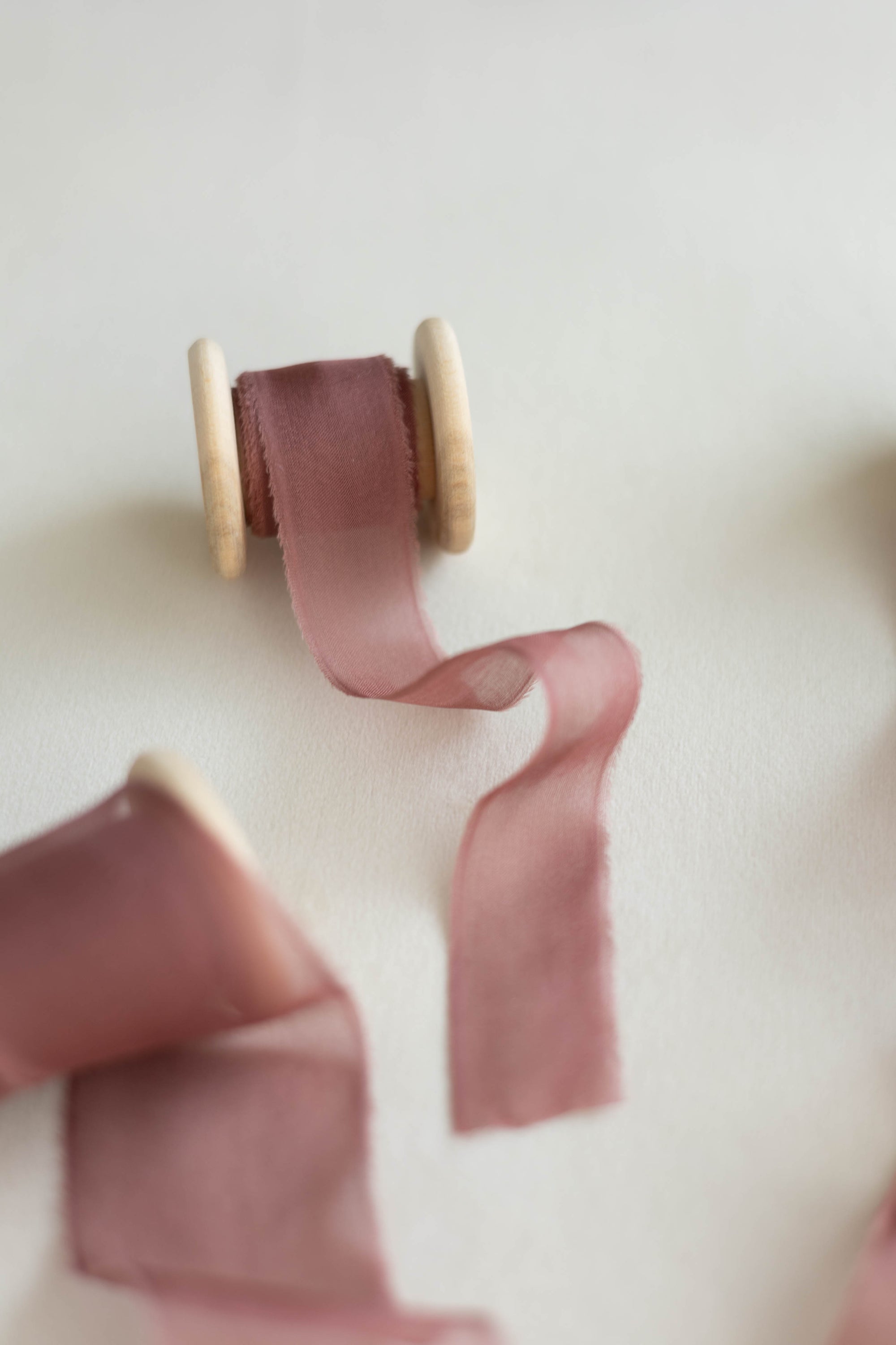 Gauze Silk Ribbon (Slightly Thicker)：Raspberry Chocolate