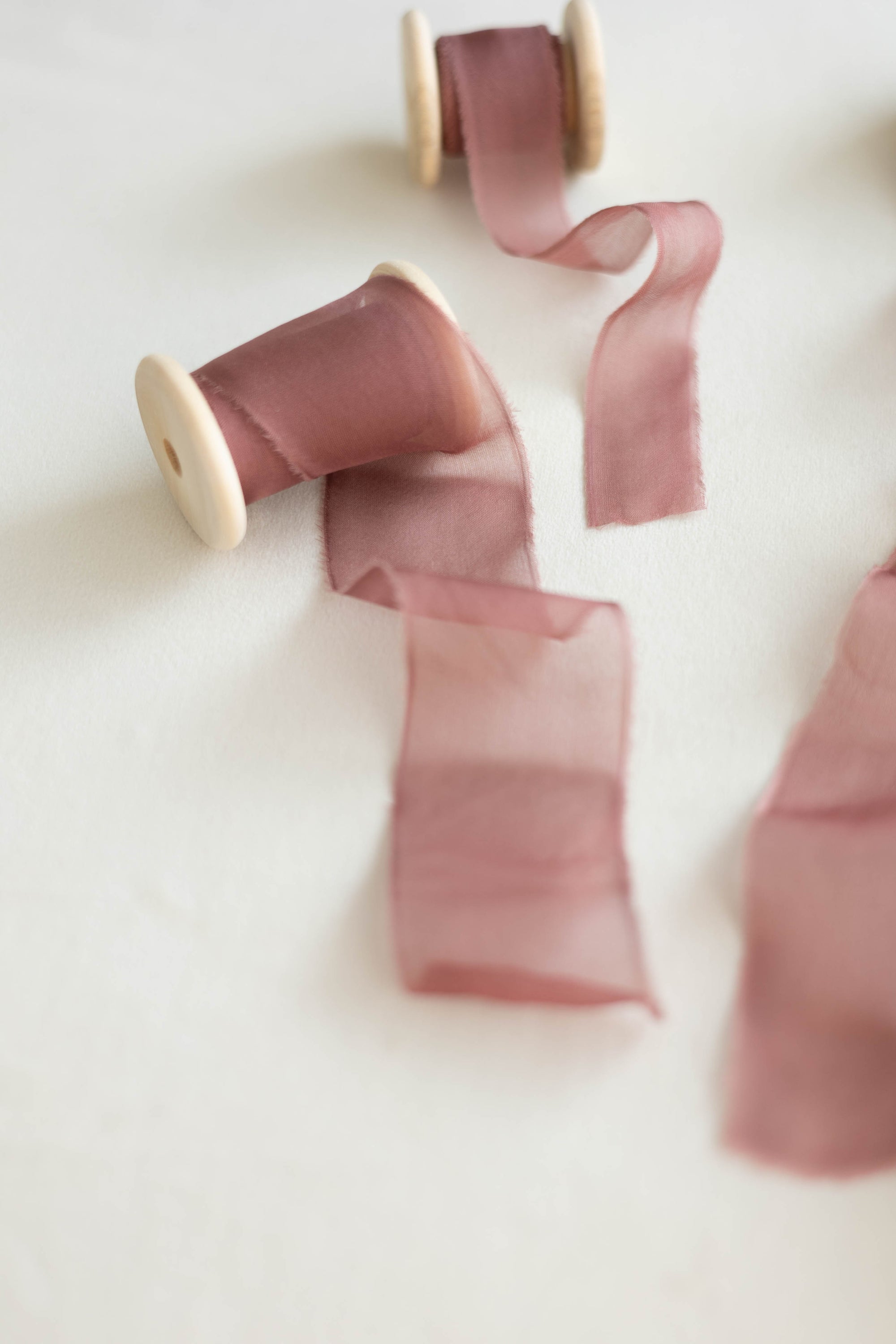 Gauze Silk Ribbon (Slightly Thicker)：Raspberry Chocolate
