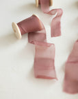 Gauze Silk Ribbon (Slightly Thicker)：Raspberry Chocolate