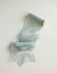 Marble Gauze Silk Ribbon：Seashell Blue