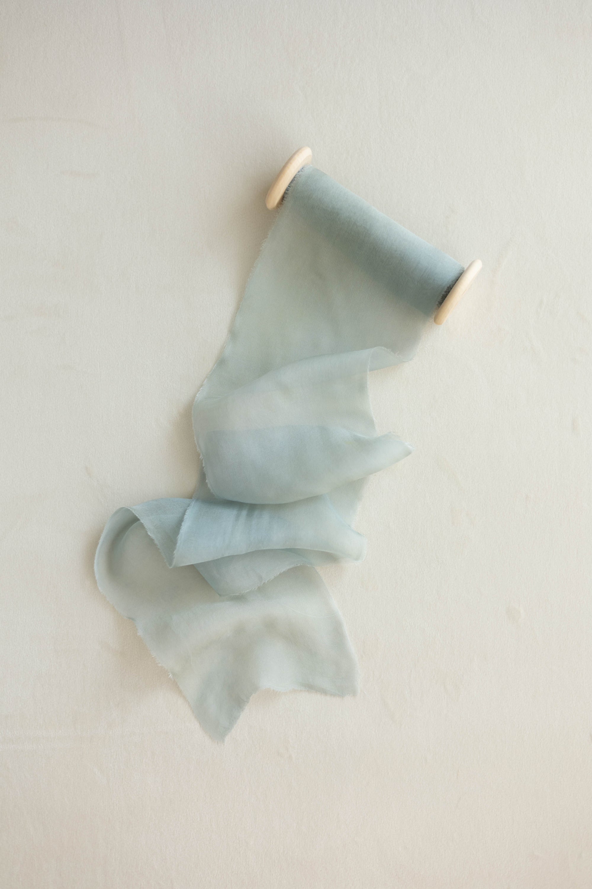 Marble Gauze Silk Ribbon：Seashell Blue