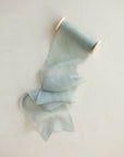 Marble Gauze Silk Ribbon：Seashell Blue