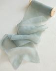Marble Gauze Silk Ribbon：Seashell Blue