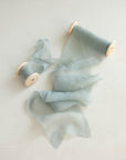 Marble Gauze Silk Ribbon：Seashell Blue