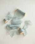 Marble Gauze Silk Ribbon：Seashell Blue