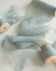 Marble Gauze Silk Ribbon：Seashell Blue