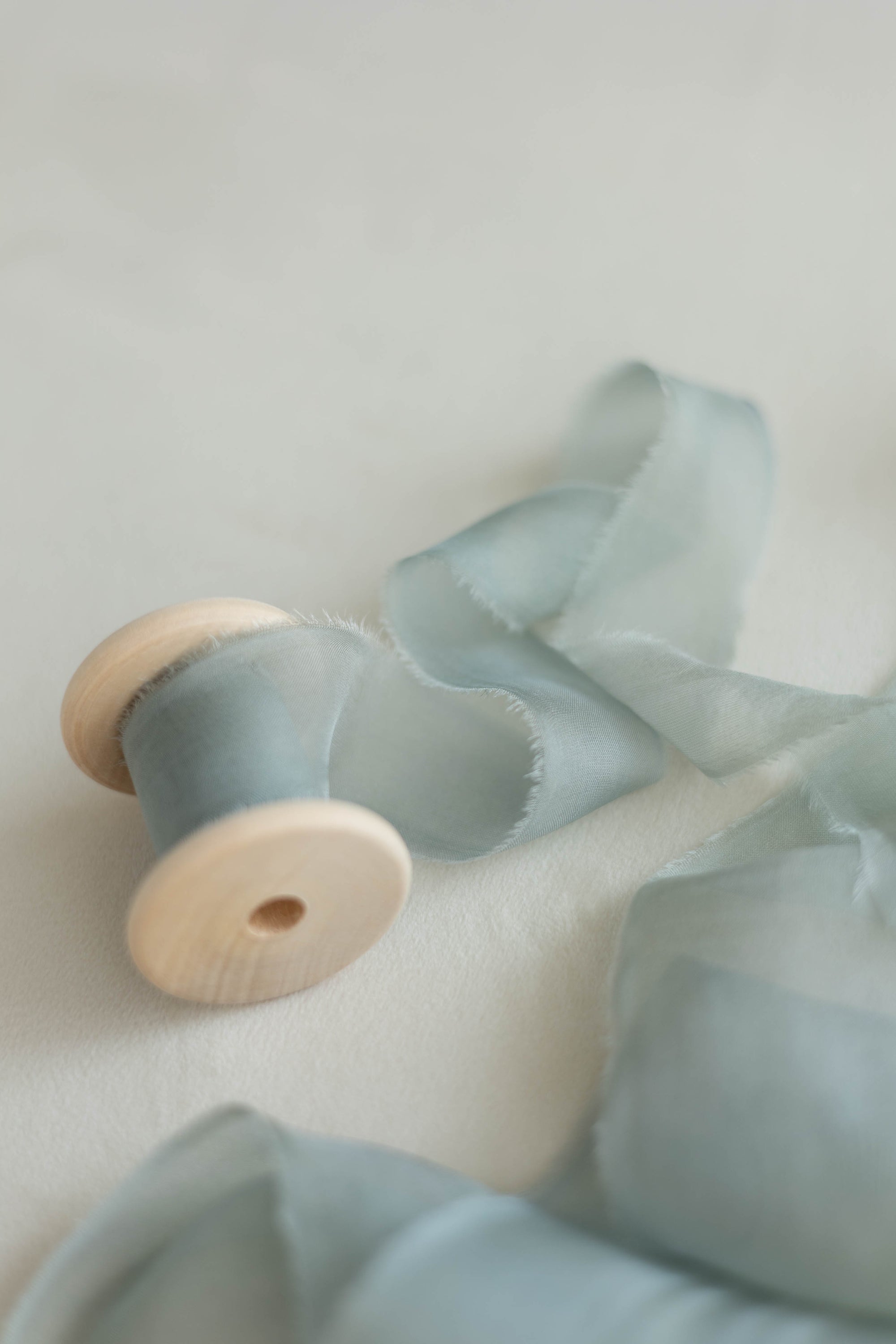 Marble Gauze Silk Ribbon：Seashell Blue
