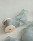 Marble Gauze Silk Ribbon：Seashell Blue