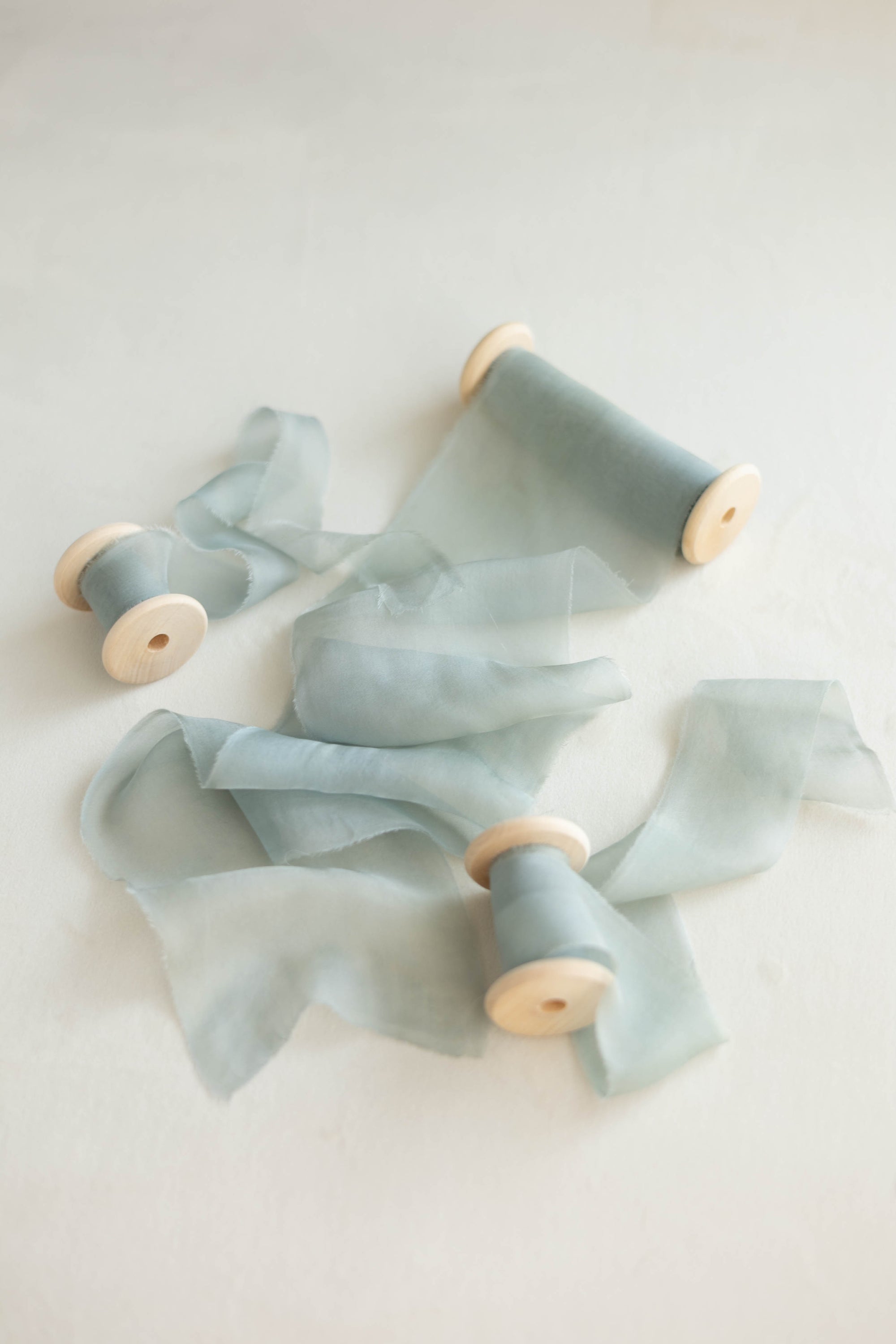 Marble Gauze Silk Ribbon：Seashell Blue