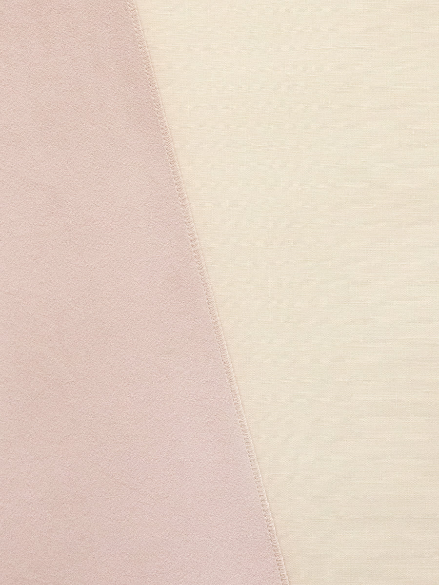 Double Sided Rollable Styling Surface  / Linen (Ivory) x Velvet (Greyish Pink)
