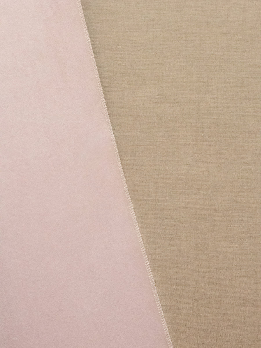 Double Sided Rollable Styling Surface  / Linen (Flax) x Velvet (Greyish Pink)