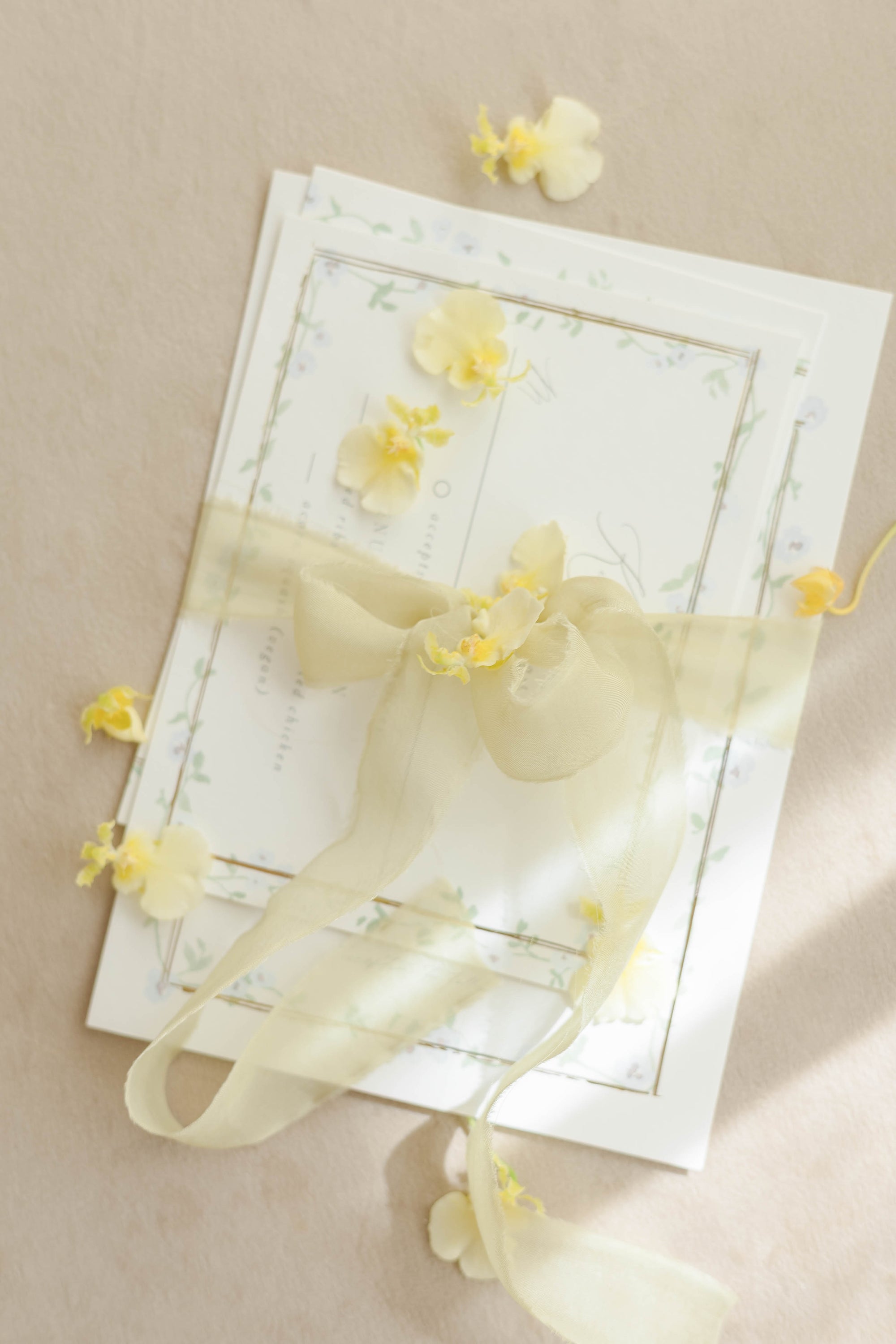 Gauze Silk Ribbon：Olive Yellow