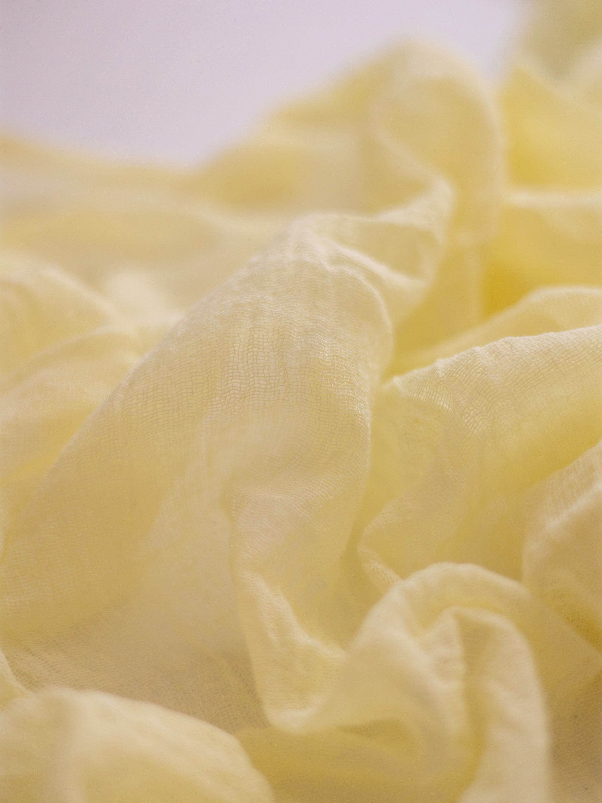 Gauze Table Runner：Canary Yellow