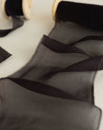 Gauze Silk Ribbon (Slightly Thicker)：Midnight Charcoal