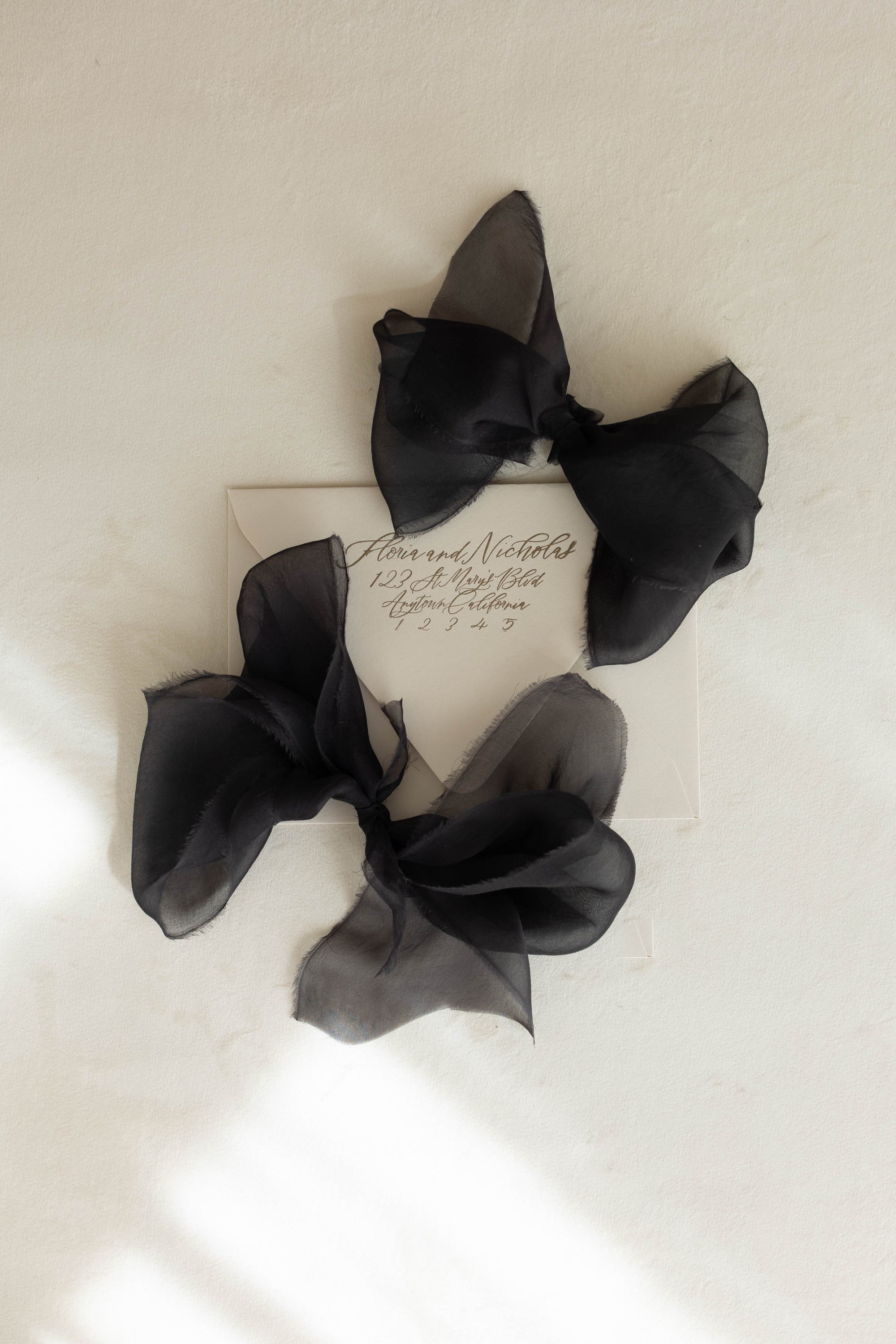 Gauze Silk Ribbon (Slightly Thicker)：Midnight Charcoal