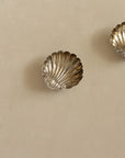 Victorian Pair of Solid Silver Shell shaped Salts